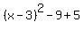 %28x-3%29%5E2-9%2B5