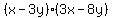 %28x-3y%29%283x-8y%29