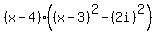 %28x-4%29%28%28x-3%29%5E2-%282i%29%5E2%29