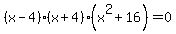 %28x-4%29%28x%2B4%29%28x%5E2%2B16%29=0