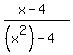 %28x-4%29%2F%28%28x%5E2%29-4%29