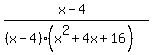 %28x-4%29%2F%28%28x-4%29%28x%5E2%2B4x%2B16%29%29