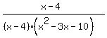 %28x-4%29%2F%28%28x-4%29%28x%5E2-3x-10%29%29