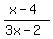 %28x-4%29%2F%283x-2%29