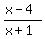 %28x-4%29%2F%28x%2B1%29
