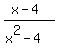 %28x-4%29%2F%28x%5E2-4%29