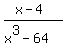 %28x-4%29%2F%28x%5E3-64%29