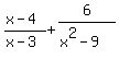 %28x-4%29%2F%28x-3%29+%2B+6%2F%28x%5E2-9%29