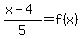 %28x-4%29%2F5=f%28x%29