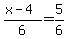 %28x-4%29%2F6+=+5%2F6