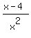 %28x-4%29%2Fx%5E2