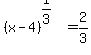%28x-4%29%5E%281%2F3%29=2%2F3