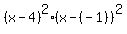 %28x-4%29%5E2%2A%28x-%28-1%29%29%5E2