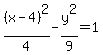 %28x-4%29%5E2%2F4-y%5E2%2F9=1
