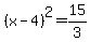 %28x-4%29%5E2=15%2F3