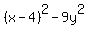 %28x-4%29%5E2-9y%5E2