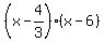 %28x-4%2F3%29%28x-6%29