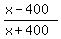 %28x-400%29%2F%28x%2B400%29