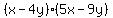 %28x-4y%29%285x-9y%29