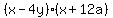 %28x-4y%29%28x%2B12a%29