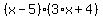 %28x-5%29%283%2Ax%2B4%29