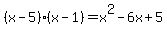 %28x-5%29%28x-1%29+=+x%5E2-6x%2B5