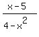%28x-5%29%2F%284-x%5E2%29