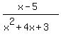 %28x-5%29%2F%28x%5E2%2B4x%2B3%29