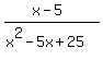 %28x-5%29%2F%28x%5E2-5x%2B25%29