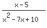 %28x-5%29%2F%28x%5E2-7x%2B10%29