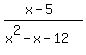 %28x-5%29%2F%28x%5E2-x-12%29