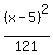 %28x-5%29%5E2%2F121