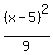 %28x-5%29%5E2%2F9