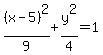 %28x-5%29%5E2%2F9%2By%5E2%2F4=1