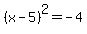 %28x-5%29%5E2=-4