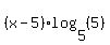 %28x-5%29log%285%2C%285%29%29