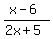 %28x-6%29%2F%282x%2B5%29