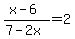 %28x-6%29%2F%287-2x%29=2