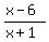 %28x-6%29%2F%28x%2B1%29