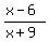 %28x-6%29%2F%28x%2B9%29
