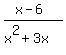 %28x-6%29%2F%28x%5E2%2B3x%29