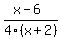 %28x-6%29%2F4%28x%2B2%29