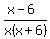 %28x-6%29%2Fx%28x%2B6%29