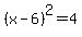 %28x-6%29%5E2=4