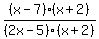 %28x-7%29%28x%2B2%29%2F%282x-5%29%28x%2B2%29