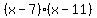%28x-7%29%28x-11%29