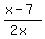 %28x-7%29%2F%282x%29