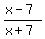 %28x-7%29%2F%28x%2B7%29