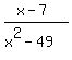 %28x-7%29%2F%28x%5E2-49%29