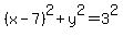 %28x-7%29%5E2%2By%5E2=3%5E2